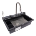Granite sink VALESO 7546 EVANORA, matte, black metallic - Фото № 8