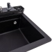 Granite sink VALESO 7546 EVANORA, matte, black metallic - Фото № 12