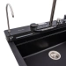 Granite sink VALESO 7546 EVANORA, matte, black metallic - Фото № 13
