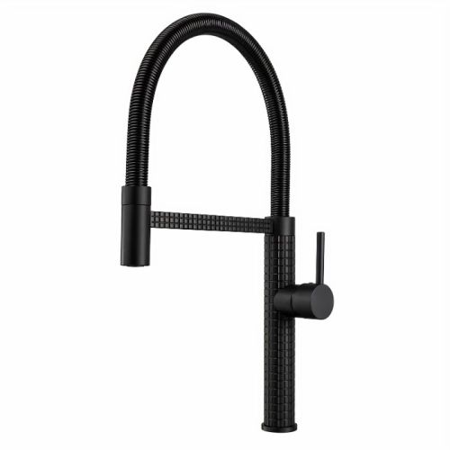 Flexible faucet with holder VALESO VAS1, black goose / matte black