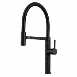 Flexible faucet with holder VALESO VAS1, black goose / matte black