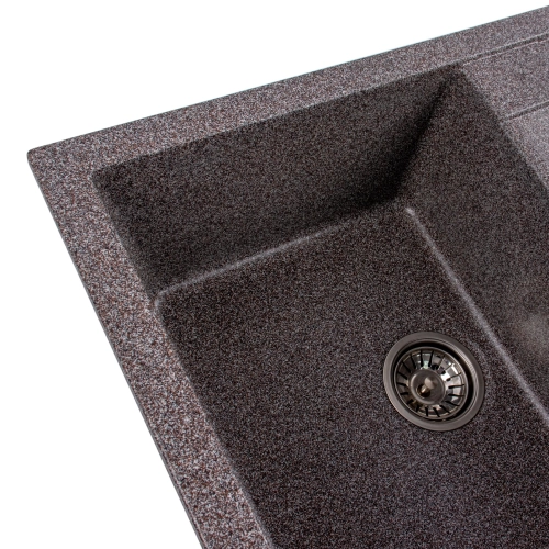 Granite sink VALESO 7850 TROYA matte, mix - Фото № 4