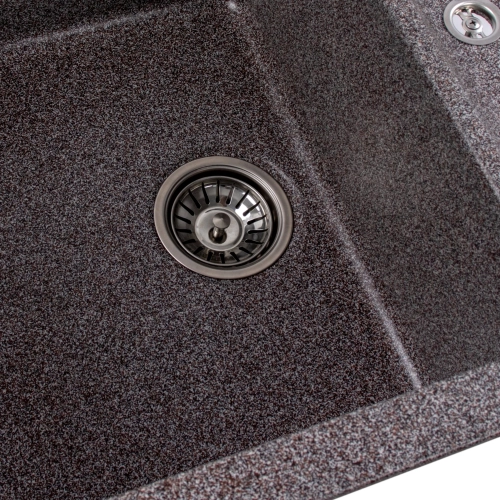 Granite sink VALESO 7850 TROYA matte, mix - Фото № 5