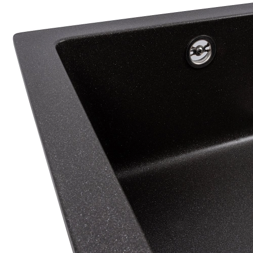 Granite kitchen sink VALESO 7945 Paruana matte Morion - Фото № 3
