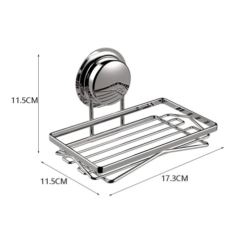 VALESO FZ13 suction cup soap dish (chrome, metal grid) - Фото № 1