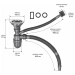 Single siphon for VALESO stainless sinks art. 402 - Фото № 1