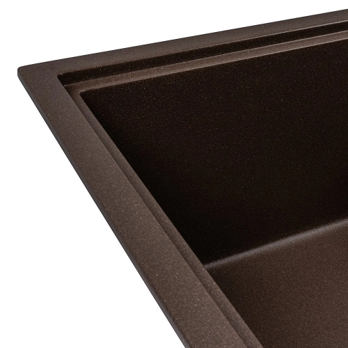 Granite kitchen sink VALESO 6550 ESTERIS matte (dark rock) - Фото № 3