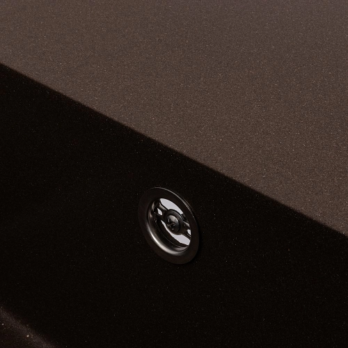 Granite kitchen sink VALESO 6550 ESTERIS matte (dark rock) - Фото № 5