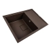 Granite kitchen sink VALESO 6550 ESTERIS matte (dark rock) - Фото № 1