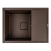 Granite kitchen sink VALESO 6550 ESTERIS matte (dark rock) - Фото №1