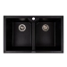 VALESO VIATRIX 7950 Granite Kitchen Sink, Matte Black Metallic