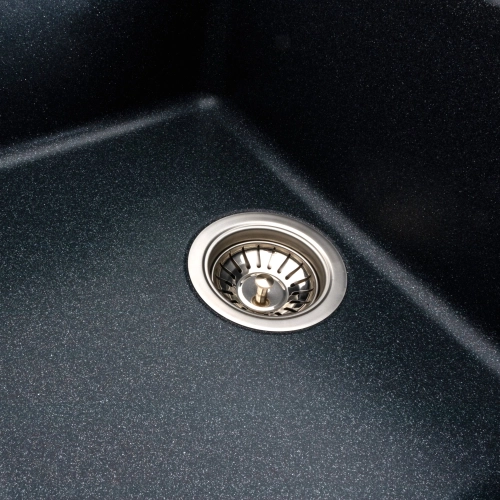 Granite sink VALESO 7850 TROYA matte, anthracite - Фото № 5