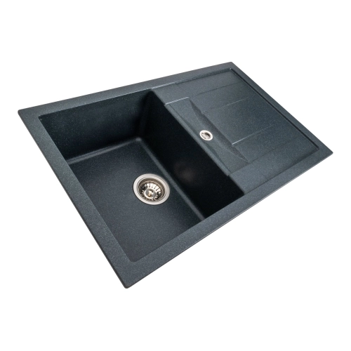 Granite sink VALESO 7850 TROYA matte, anthracite - Фото № 1