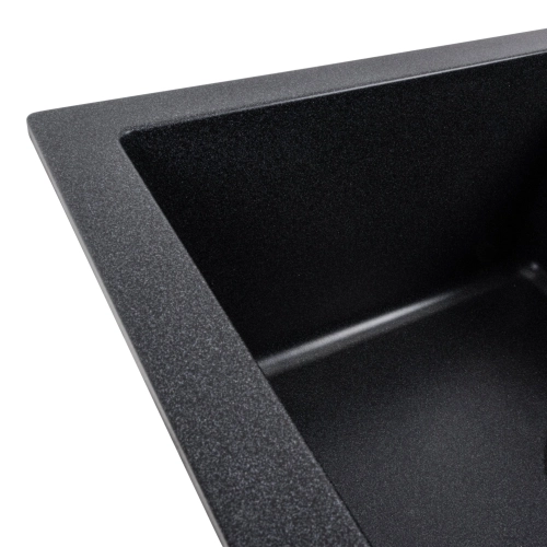 Granite sink VALESO 7850 TROYA matte, carbon - Фото № 3