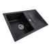 Granite sink VALESO 7850 TROYA matte, carbon - Фото № 1