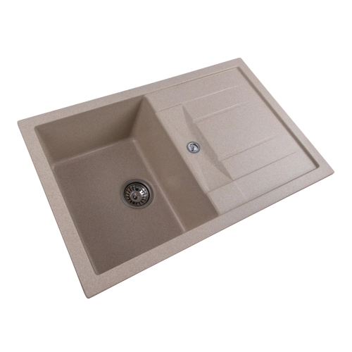 Granite sink VALESO 7850 TROYA matte, safari - Фото № 2