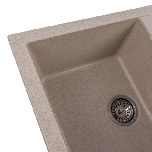 Granite sink VALESO 7850 TROYA matte, safari - Фото № 4