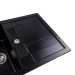 Granite sink VALESO 7850 TROYA matte, black metallic - Фото № 3
