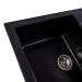 Granite sink VALESO 7850 TROYA matte, black metallic - Фото № 4
