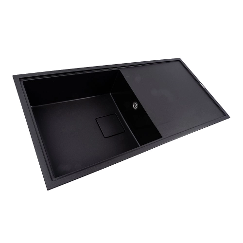 Granite sink VALESO 10050 SAFIRA matte (black) - Фото № 1