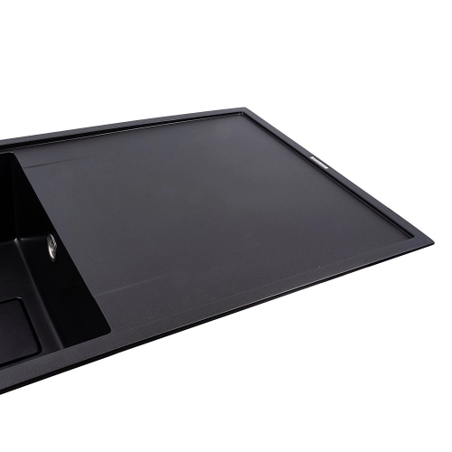 Granite sink VALESO 10050 SAFIRA matte (black) - Фото № 2