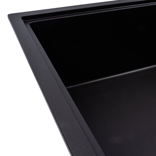 Granite sink VALESO 10050 SAFIRA matte (black) - Фото № 3
