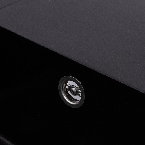 Granite sink VALESO 10050 SAFIRA matte (black) - Фото № 5