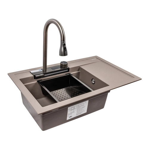 Granite sink VALESO ATRUM 7950 matte Dune - Фото № 1
