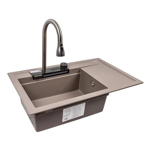 Granite sink VALESO ATRUM 7950 matte Dune - Фото № 2