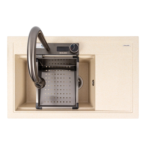 Granite sink VALESO ATRUM 7950 matte Sand