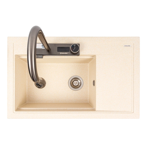 Granite sink VALESO ATRUM 7950 matte Sand - Фото № 3