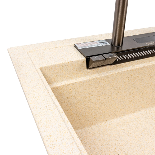 Granite sink VALESO ATRUM 7950 matte Sand - Фото № 5