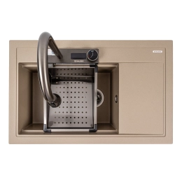 Granite sink VALESO ATRUM 7950 matte Titanium