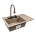 Granite sink VALESO ATRUM 7950 matte Titanium - Фото № 2