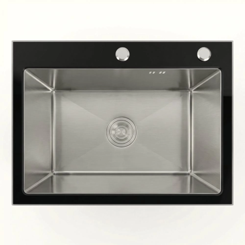 Kitchen sink 60*45 glass BLACK GLASS VALESO Handmade