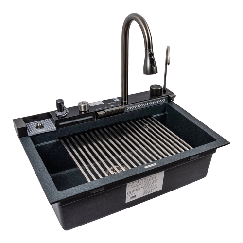 Granite sink VALESO 6846 IRENA, matte, anthracite - Фото № 1