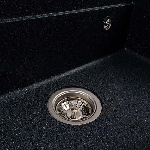Granite sink VALESO 6846 IRENA, matte, anthracite - Фото № 6