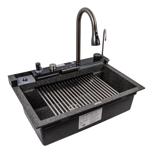 Granite sink VALESO 6846 IRENA, matte, graphite