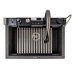 Granite sink VALESO 6846 IRENA, matte, graphite - Фото № 4
