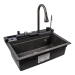 Granite sink VALESO 6846 IRENA, matte, graphite - Фото № 5