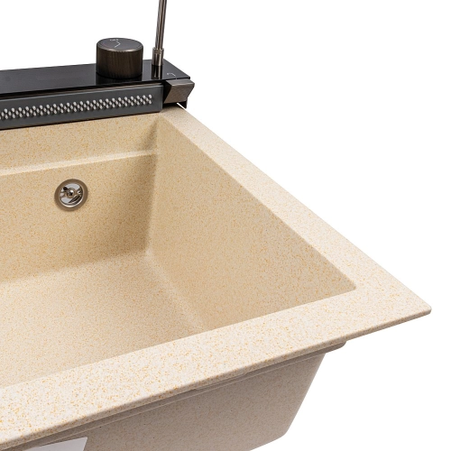 Granite sink VALESO 6846 IRENA, matte, sand - Фото № 4