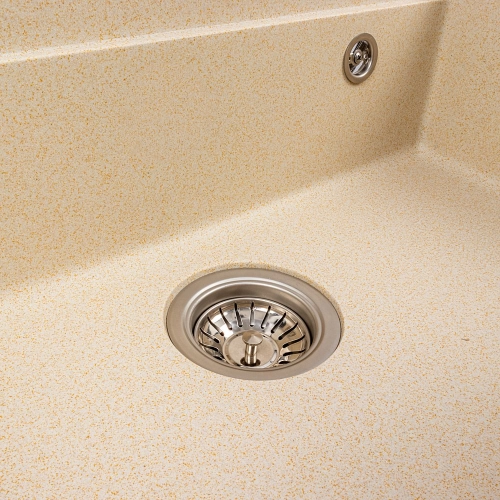 Granite sink VALESO 6846 IRENA, matte, sand - Фото № 6