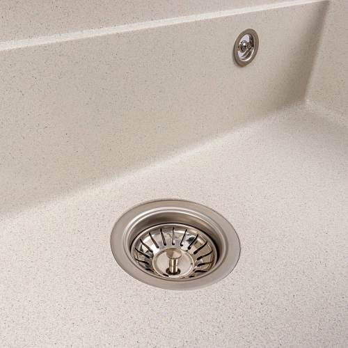 Granite sink VALESO 7546 EVANORA, matte, white dot - Фото № 6