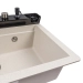 Granite sink VALESO 7546 EVANORA, matte, white dot - Фото № 4