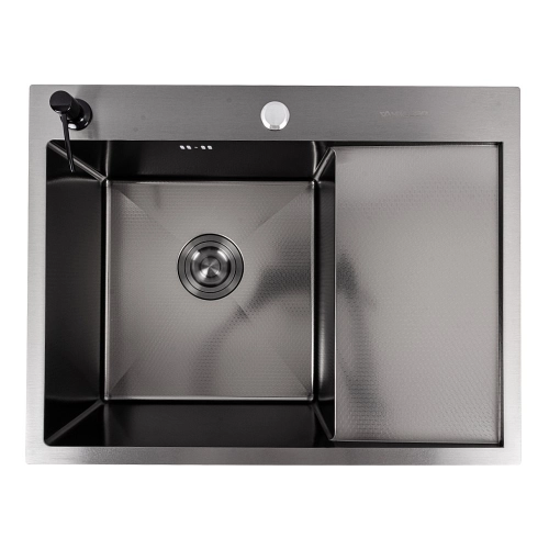 Kitchen sink CM 65*50 L PVD black VALESO Handmade DÉCOR 3.0/1.0