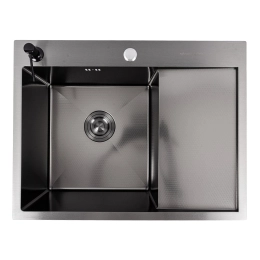 Kitchen sink CM 65*50 L PVD black VALESO Handmade DÉCOR 3.0/1.0