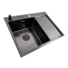 Kitchen sink CM 65*50 L PVD black VALESO Handmade DÉCOR 3.0/1.0 - Фото № 1