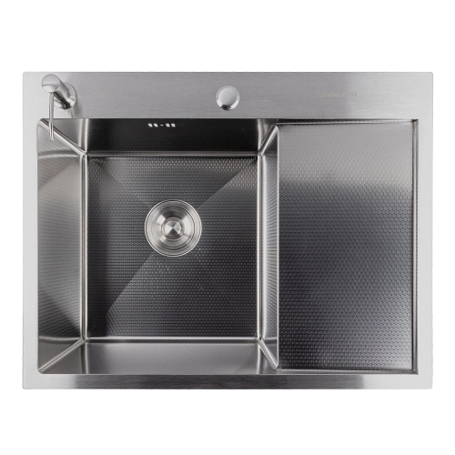 Kitchen sink CM 65*50 L DÉCOR stainless steel VALESO Handmade 3.0/1.0