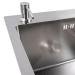 Kitchen sink CM 65*50 L DÉCOR stainless steel VALESO Handmade 3.0/1.0 - Фото № 3
