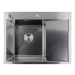 Kitchen sink CM 65*50 L DÉCOR stainless steel VALESO Handmade 3.0/1.0 - Фото №1